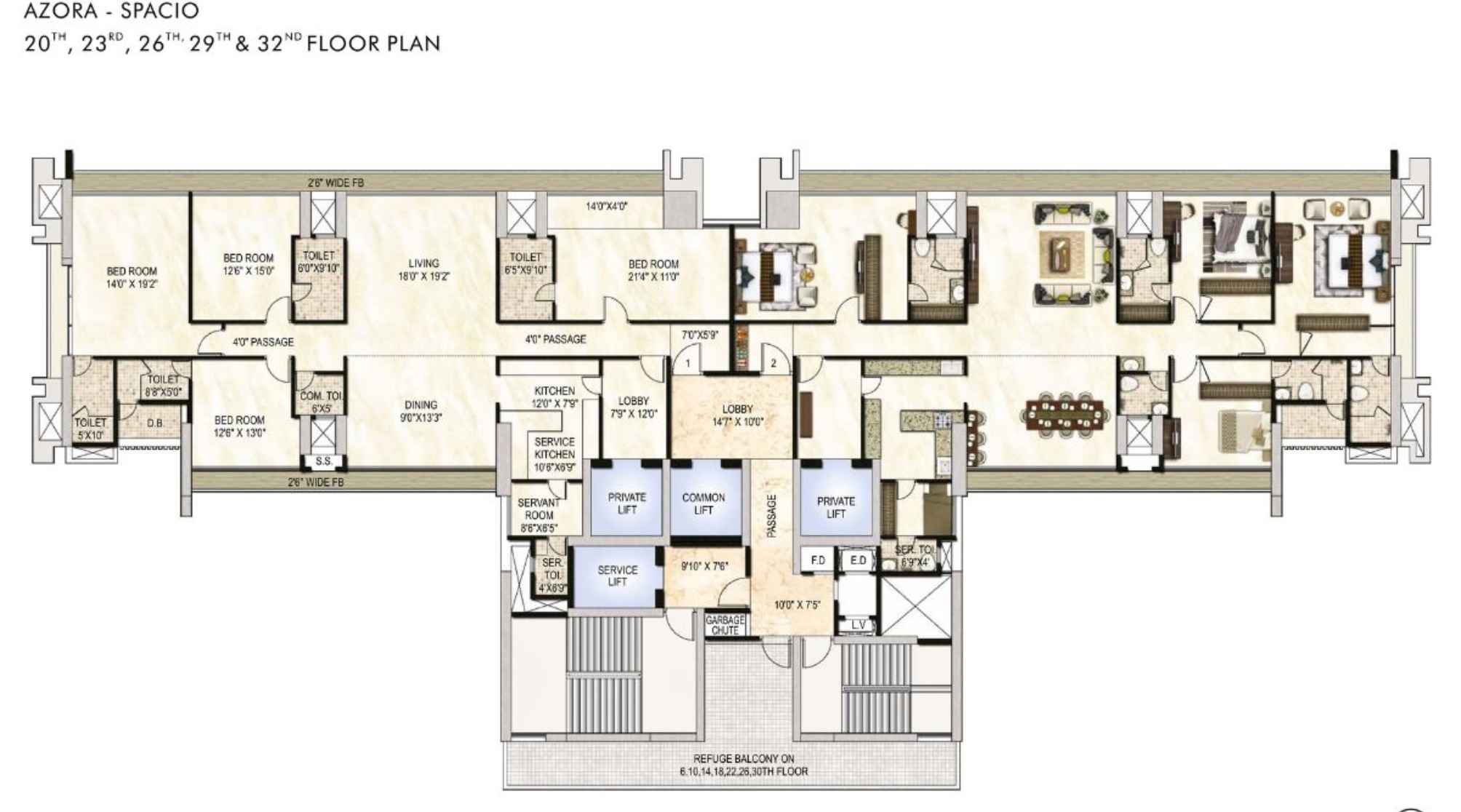 One-Akshar-Floor-Plan-Azora-Spacio-20th-23rd-26th-29th-&-32nd