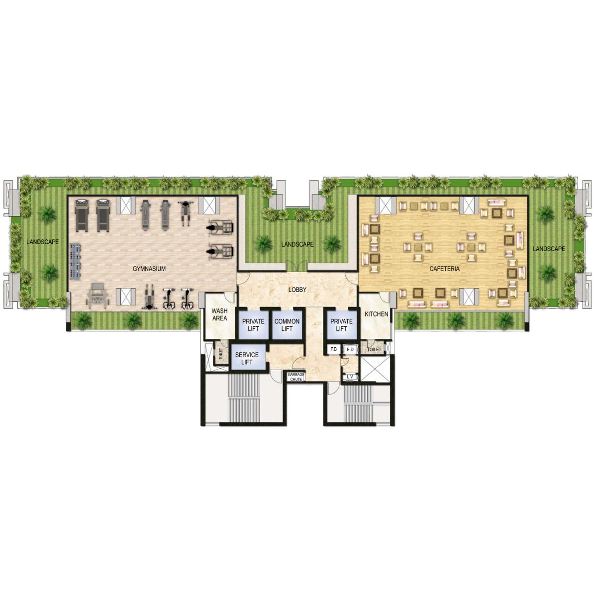 One-Akshar-Floor-Plan-Amenities-Podium